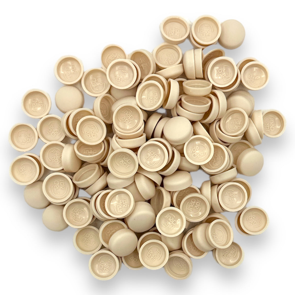 Almond Ivory Matt 10/12g Snap-Caps screw cover caps