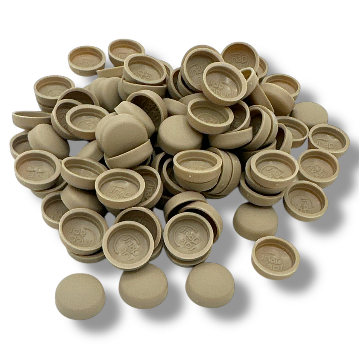 Beige Matt 10/12g Snap-Caps screw cover caps