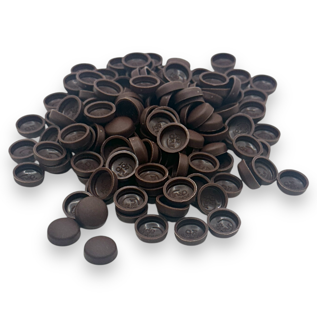 Chocolate Matt 10/12g Snap-Caps screw cover caps