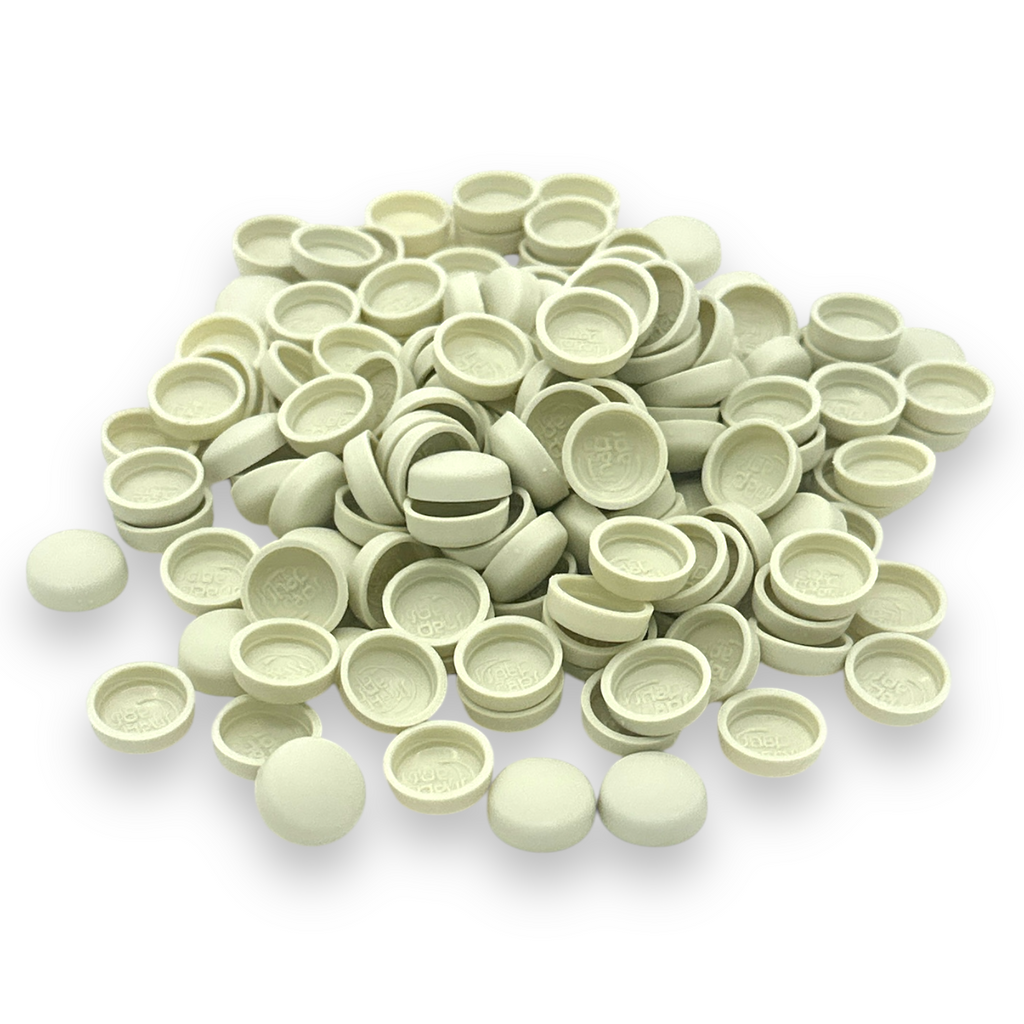 Cream Matt 10/12g Snap-Caps screw cover caps