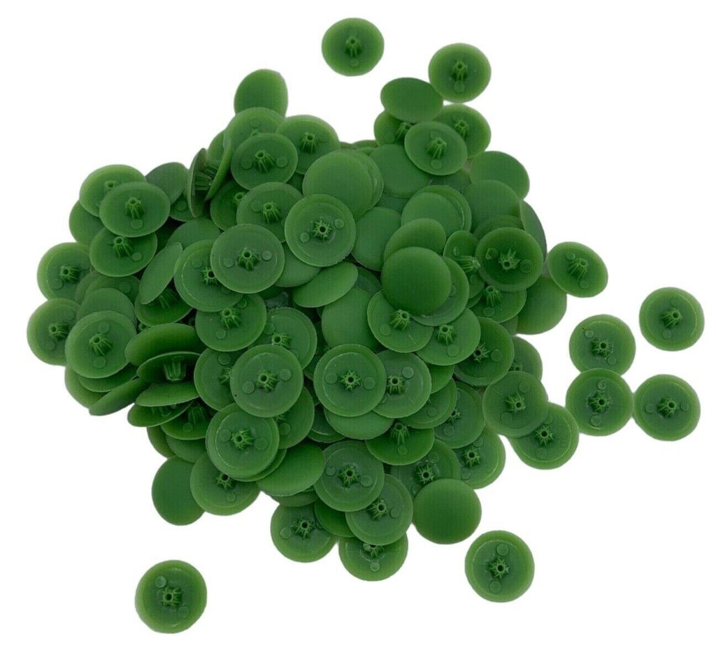Pozi Phillips Cover Caps Bifix™ Fern Green Screw Snap On 6-8g Pz2 Ph2 Push Fix