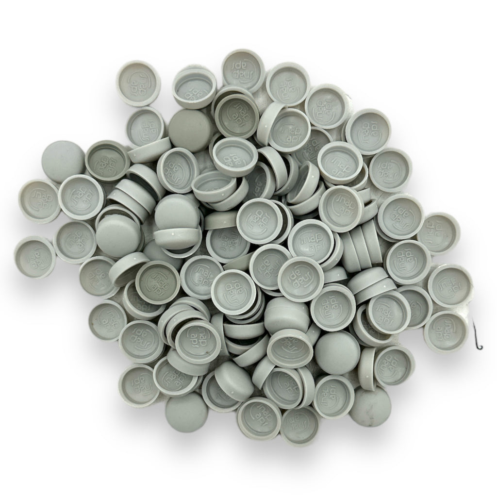 Fog grey Matt 10/12g Snap-Caps screw cover caps