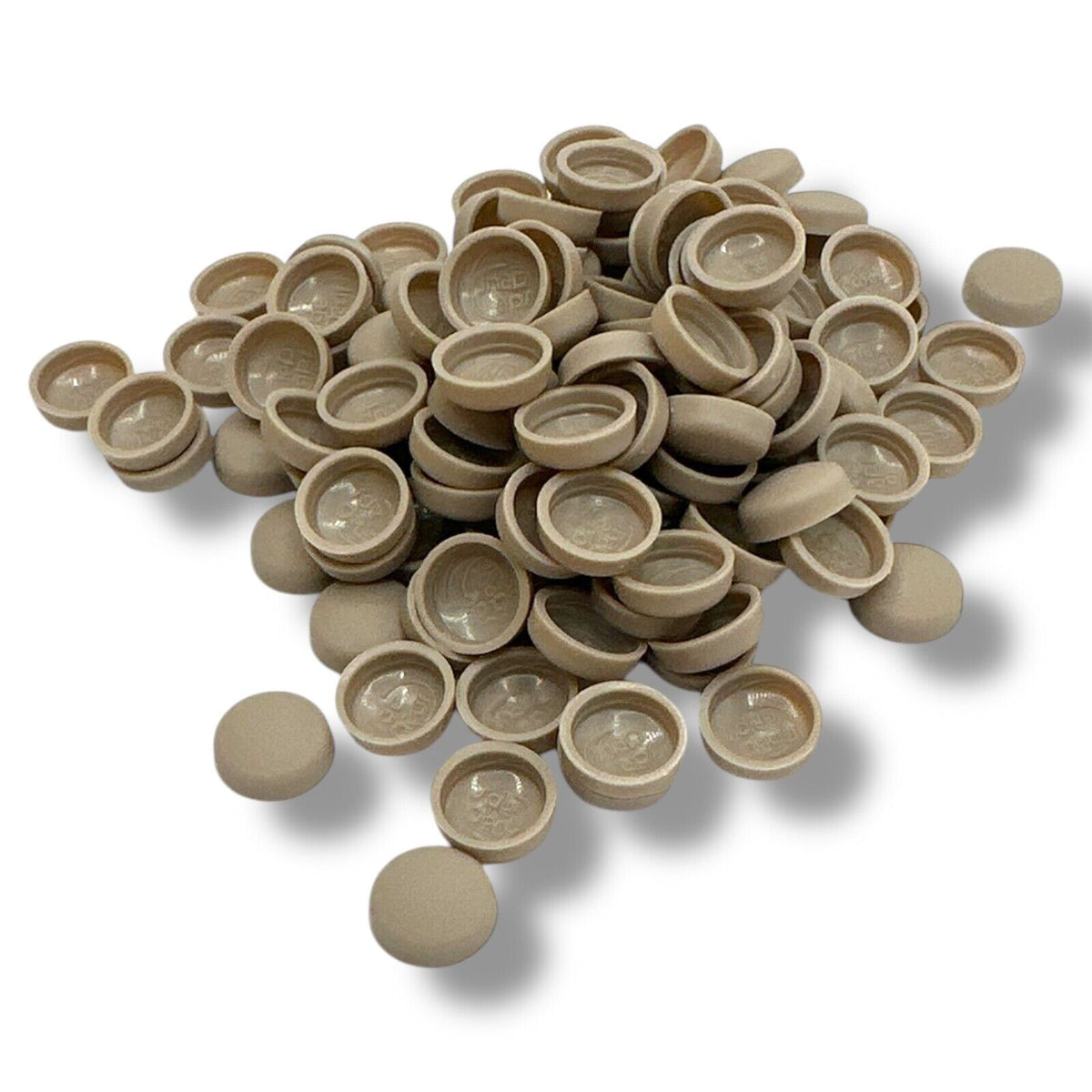 Greige Matt 10/12g Snap-Caps screw cover caps