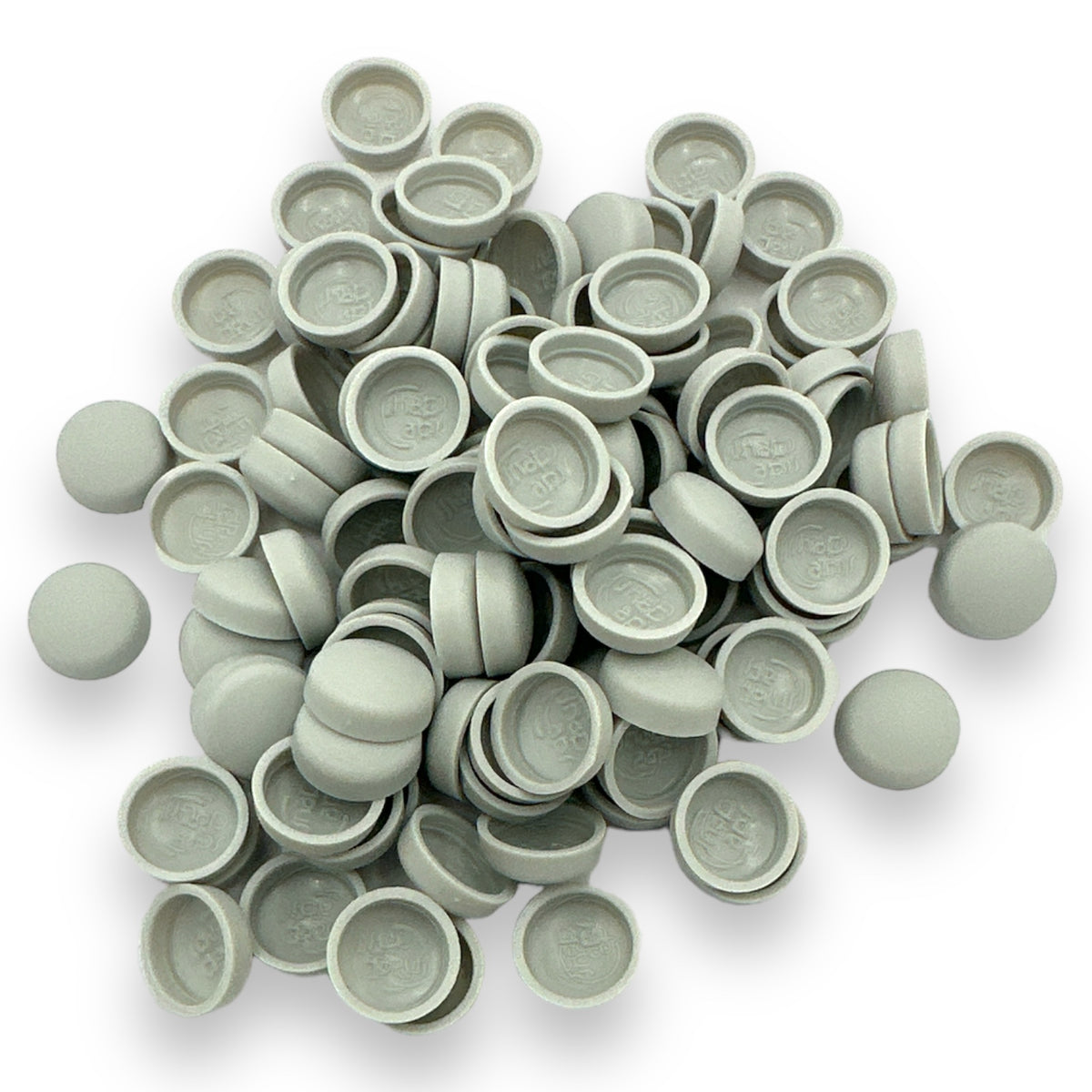 Light Grey Matt 10/12g Snap-Caps screw cover caps