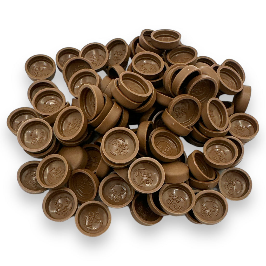 Mahogany Matt 10/12g Snap-Caps screw cover caps