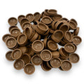 Mahogany Matt 10/12g Snap-Caps screw cover caps