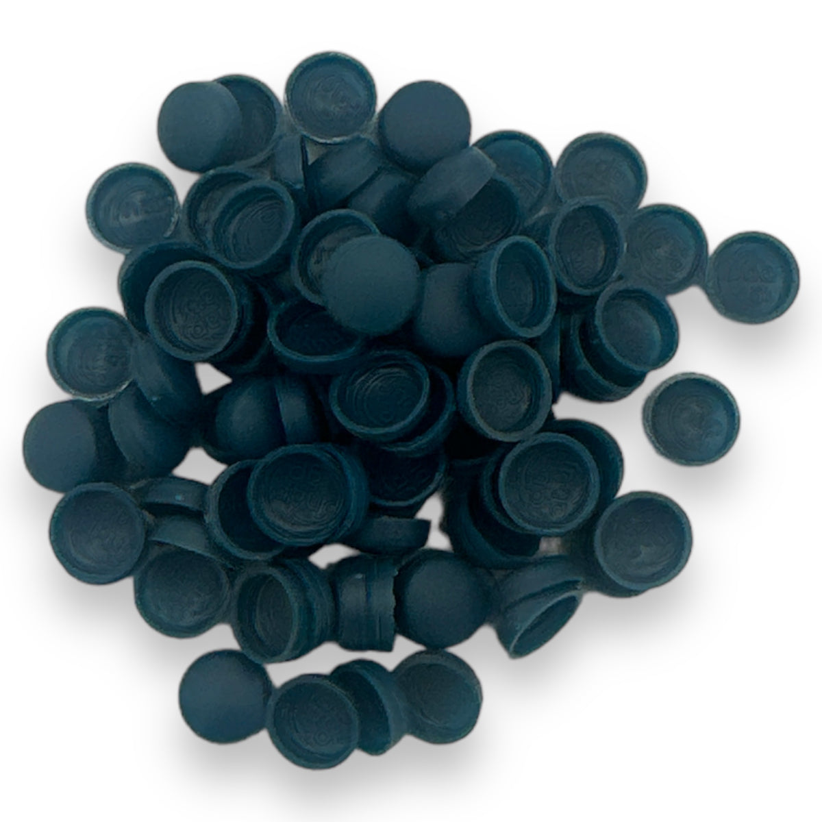 Mill Blue Matt 10/12g Snap-Caps screw cover caps