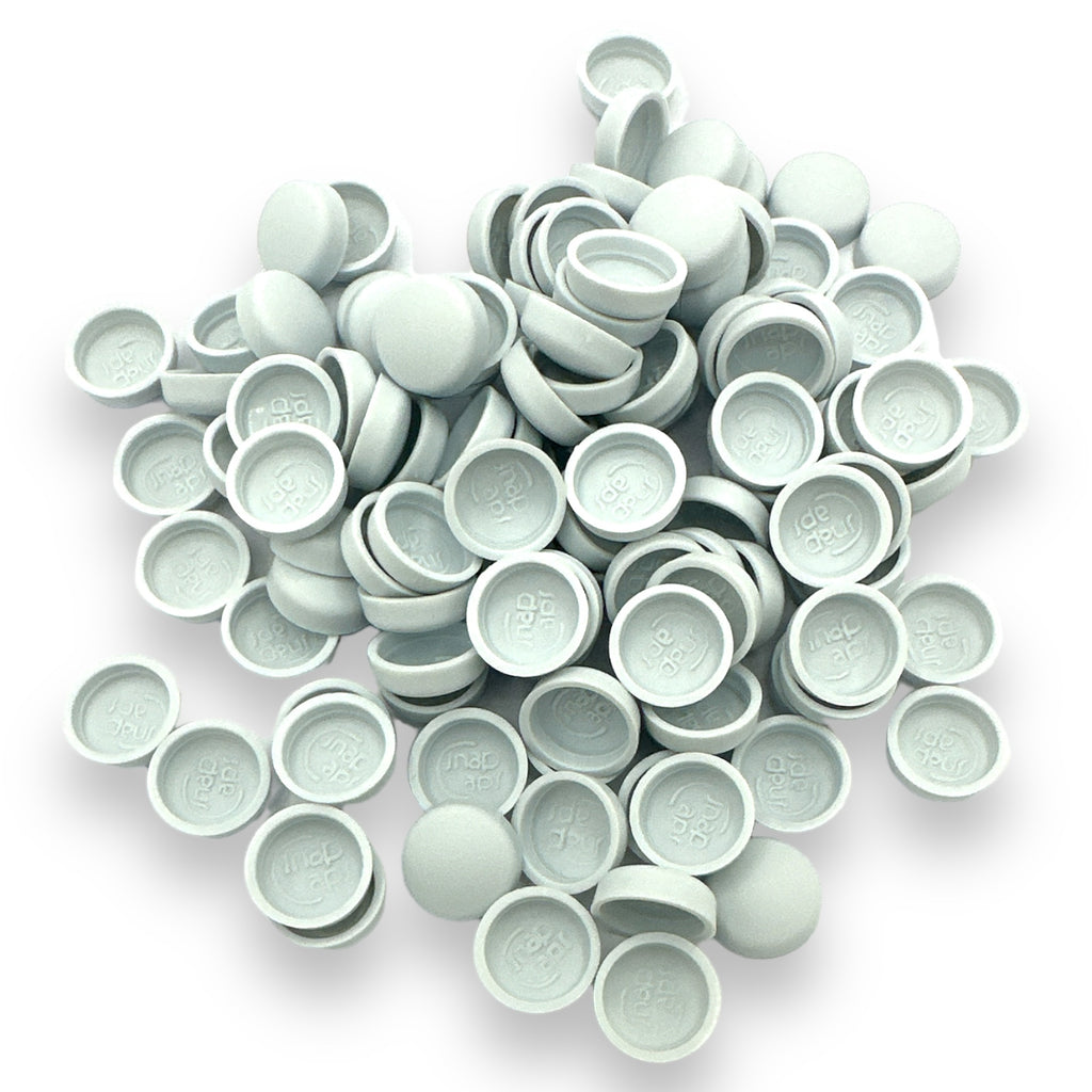 Mist Grey Matt 10/12g Snap-Caps screw cover caps