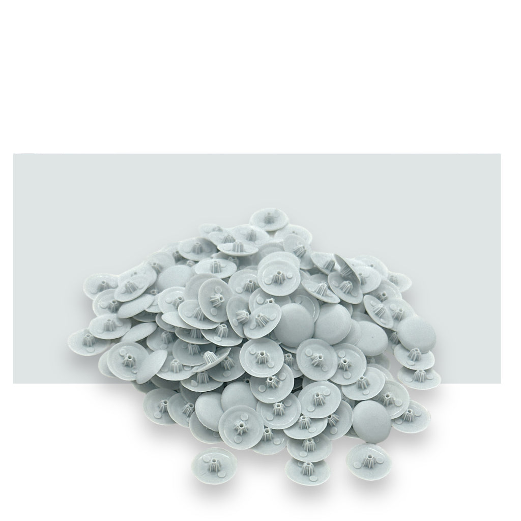 Pozi Phillips Cover Caps Bifix™ Mist Grey Screw Snap On 6-8g Pz2 Ph2 Push Fix