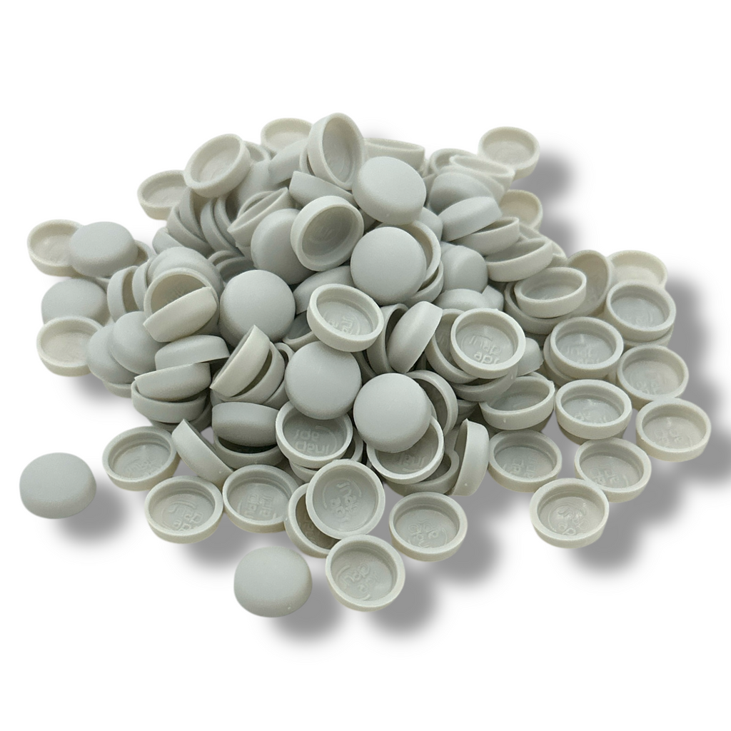 Oyster Grey Matt 10/12g Snap-Caps screw cover caps