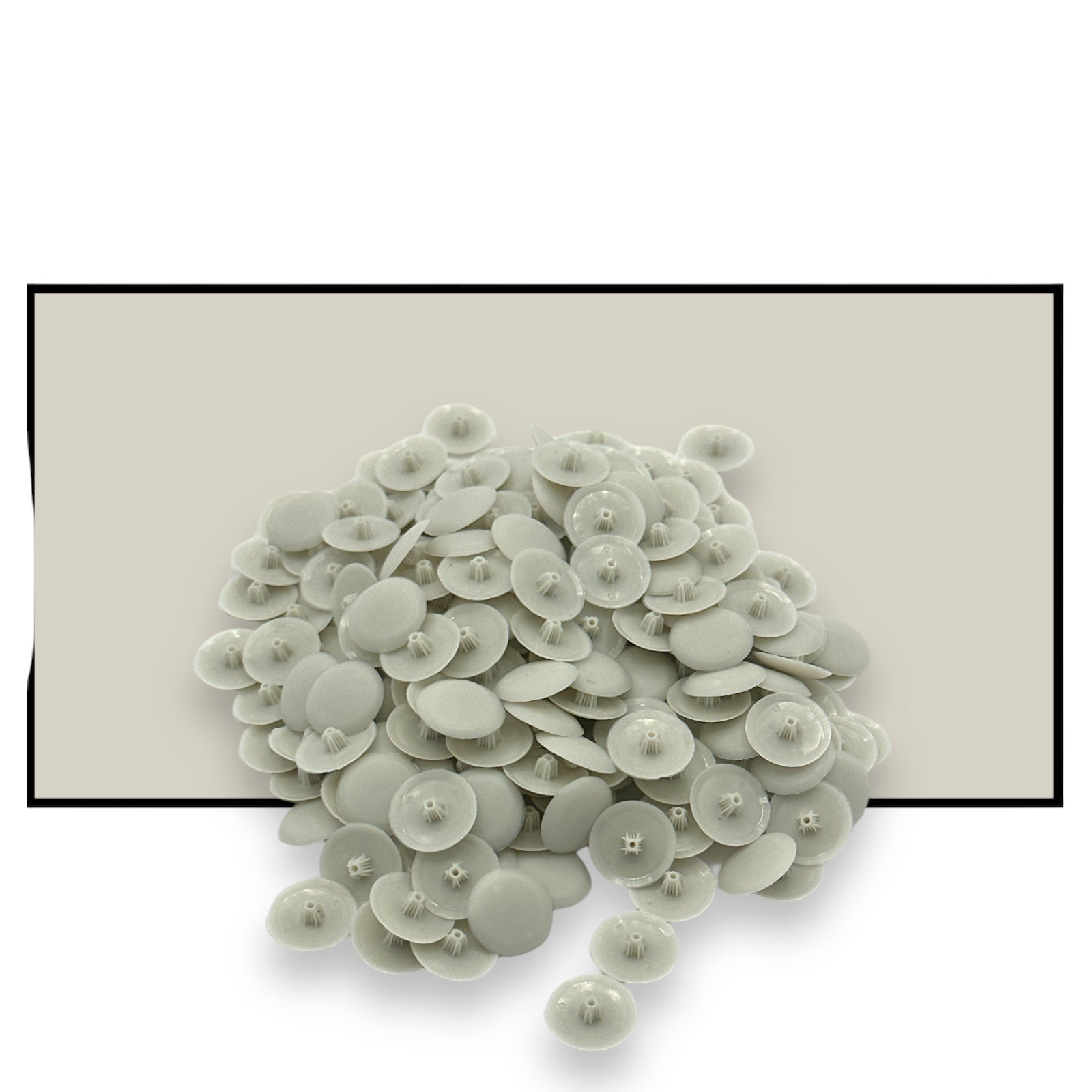Pozi Phillips Cover Caps Bifix™ Oyster Grey Screw Snap On 6-8g Pz2 Ph2 Push Fix