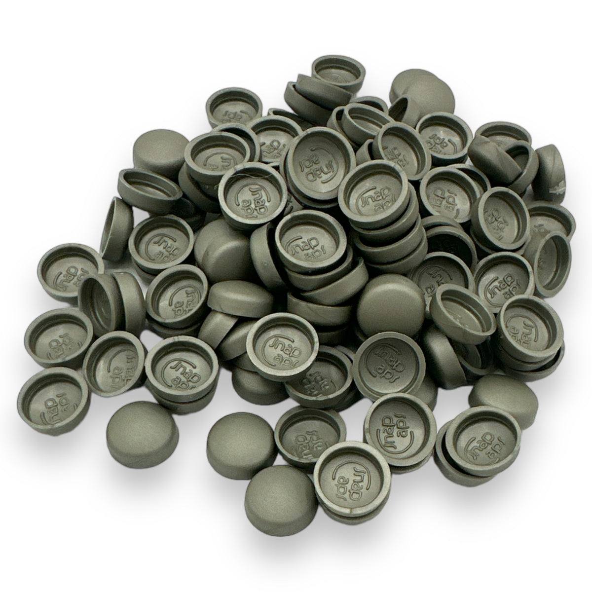 Silver Grey (M) Matt 10/12g Snap-Caps screw cover caps
