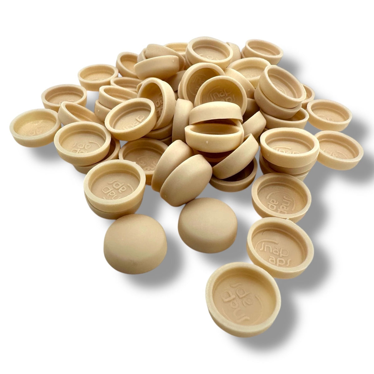Stone Beige Matt 10/12g Snap-Caps screw cover caps