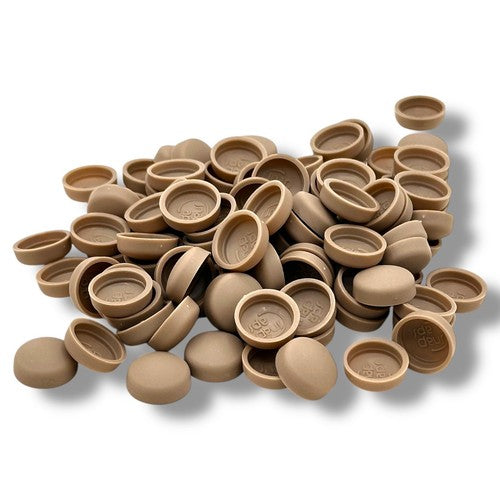 Suede Matt 10/12g Snap-Caps screw cover caps