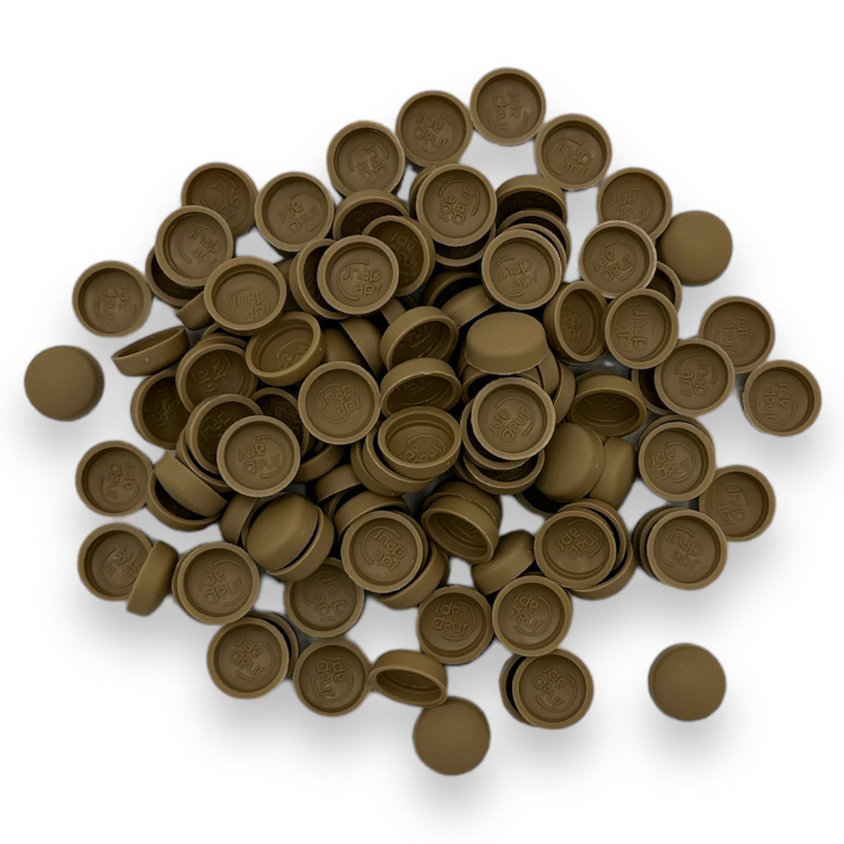 Walnut Matt 10/12g Snap-Caps screw cover caps