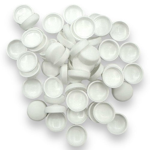 White Matt 10/12g Snap-Caps screw cover caps