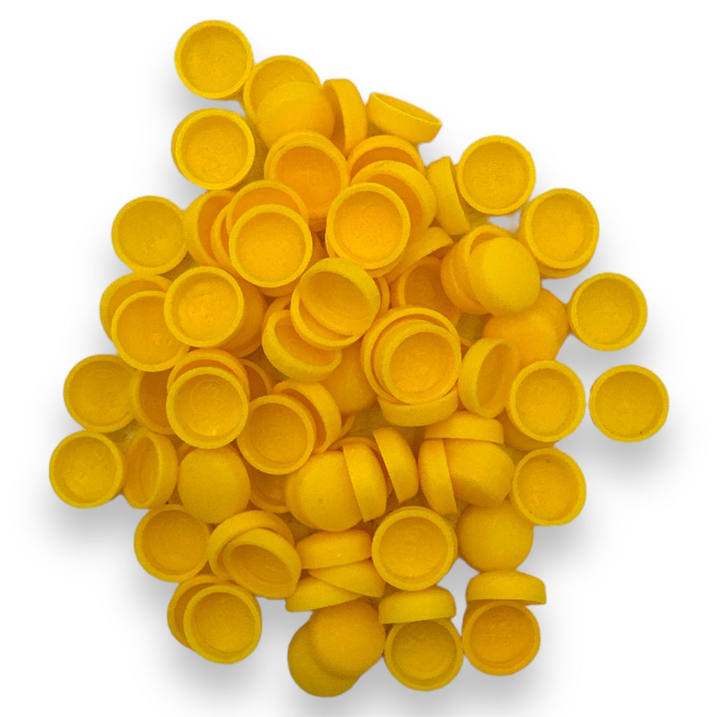 Yellow Matt 10/12g Snap-Caps screw cover caps