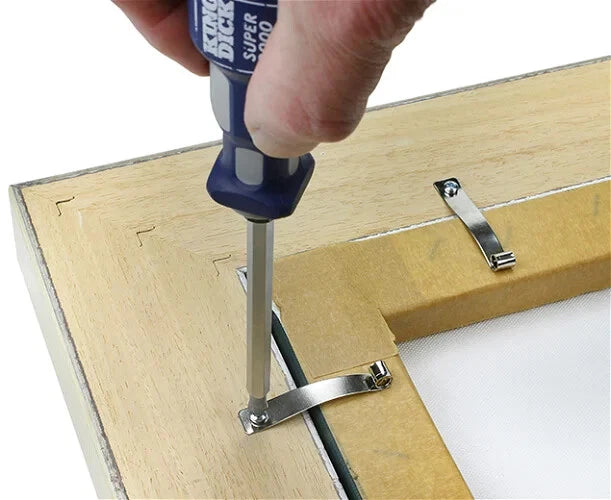 Spring Clips & Screws - Holds back or canvas in picture frame - 3 Sizes, Framing – product image 3