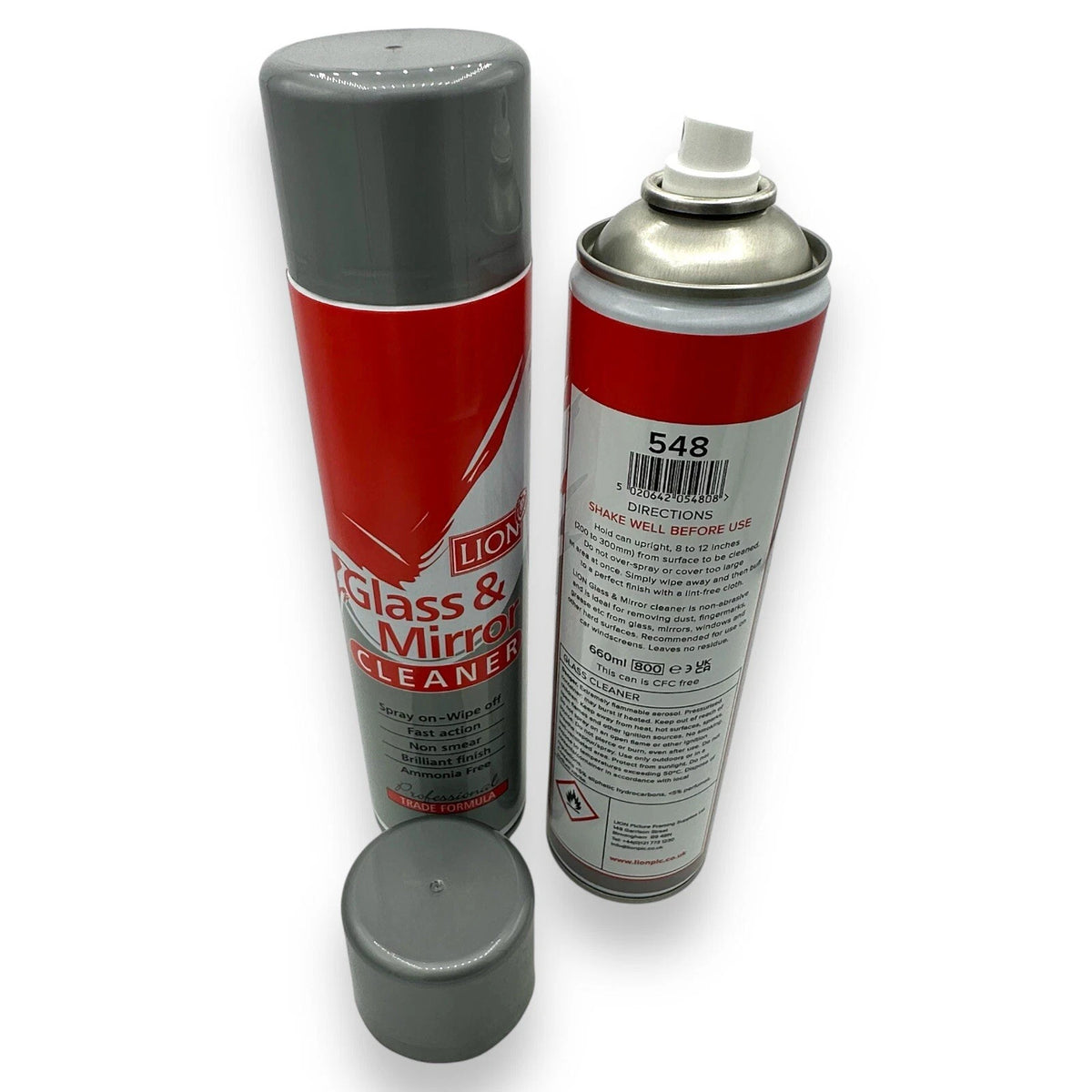 Glass mirror cleaner Spray Twin Pack Lion on Can 2 × 600ml Pictures Frames – product image 3