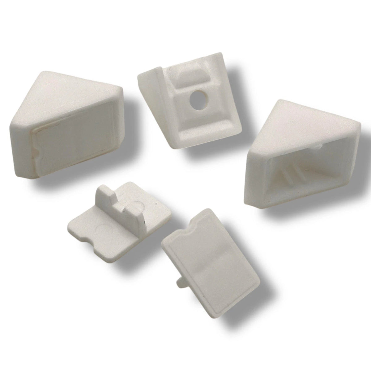 Campervan Corner Connector Blocks with Caps – White, 20 × 18mm - image 2