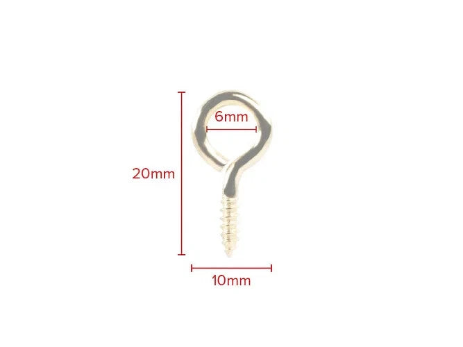 Screw Eyes Picture Brass Plated 20mm × 2 Framing Frame Hanging Hooks Crafts – product image 3