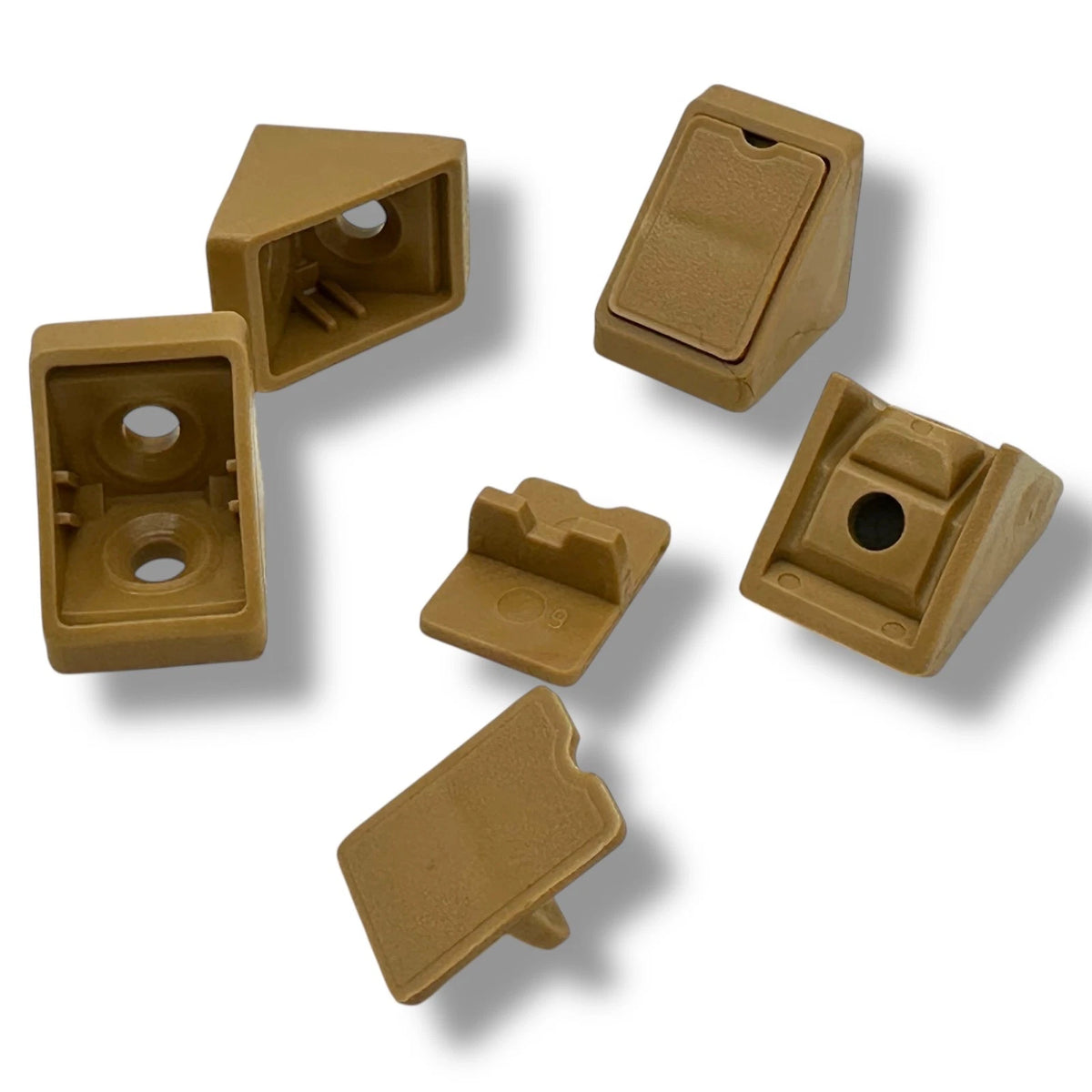 Campervan Corner Connector Blocks with Caps – Beige, 20 × 18mm - image 2