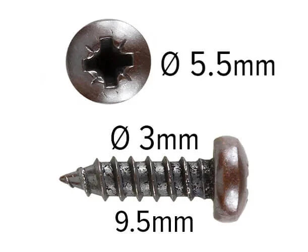 Wood Screws No.4 × 10mm / 3/8" - Pan Pozi Bronze Picture Framing Photo DIY – product image 2