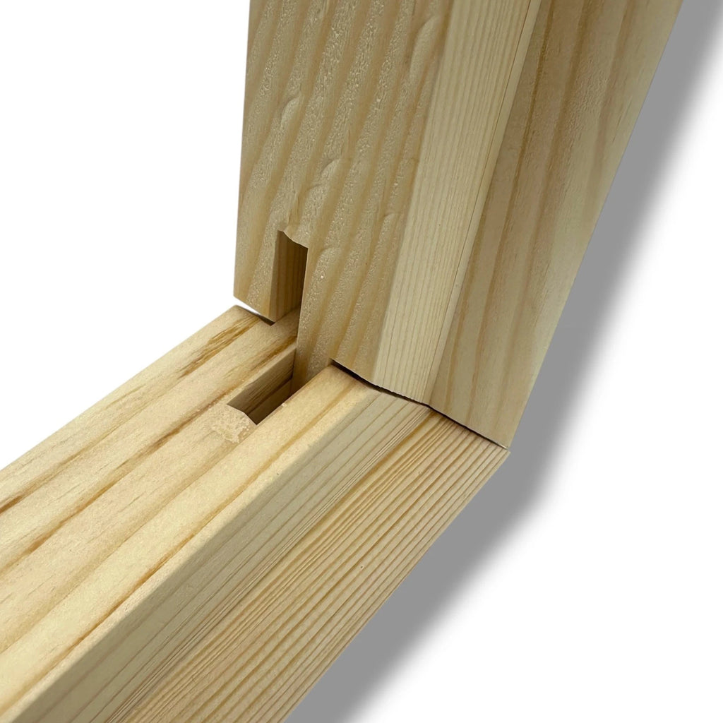 Gallery Canvas Stretcher Bars – 44 × 44mm Deep Profile Pairs – gallery canvas bar profile detail