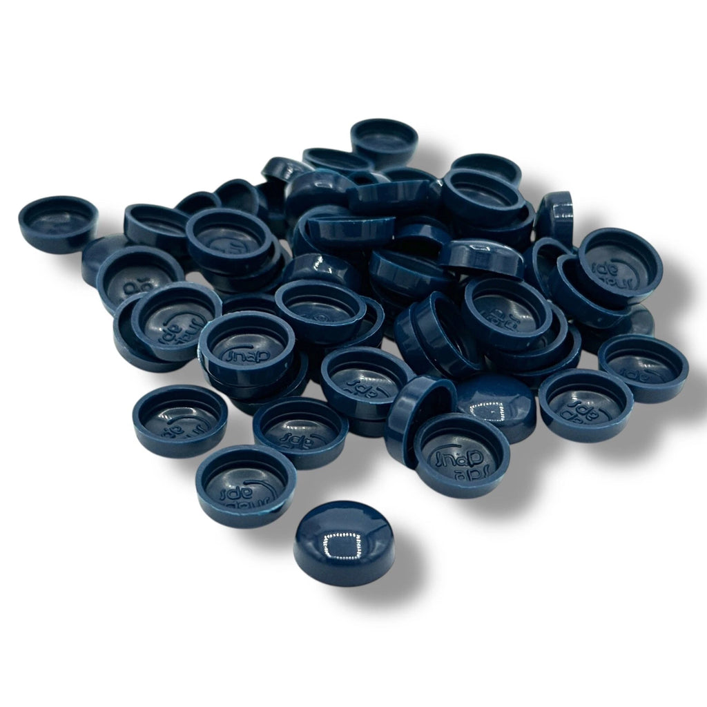 Navy Gloss 6/8g Snap-Caps screw cover caps