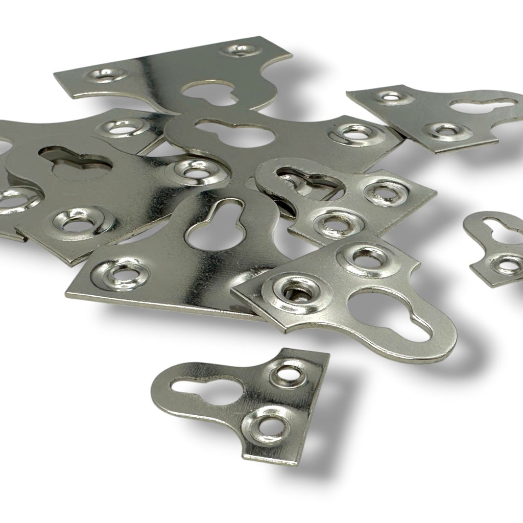 Nickel-Plated Slotted Mirror Plates – 19–50mm – product detail 2