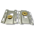 Picture hanging Hanger Frame Nickel Keyhole Plates BRIDGE Wall Bezels × 2 Framing – product image 1
