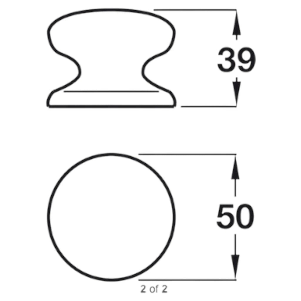 BLACK CERAMIC KNOBS 50mm DOOR 1-32 PACK Kitchen/Bedroom Drawer Pull Handles – product image 5