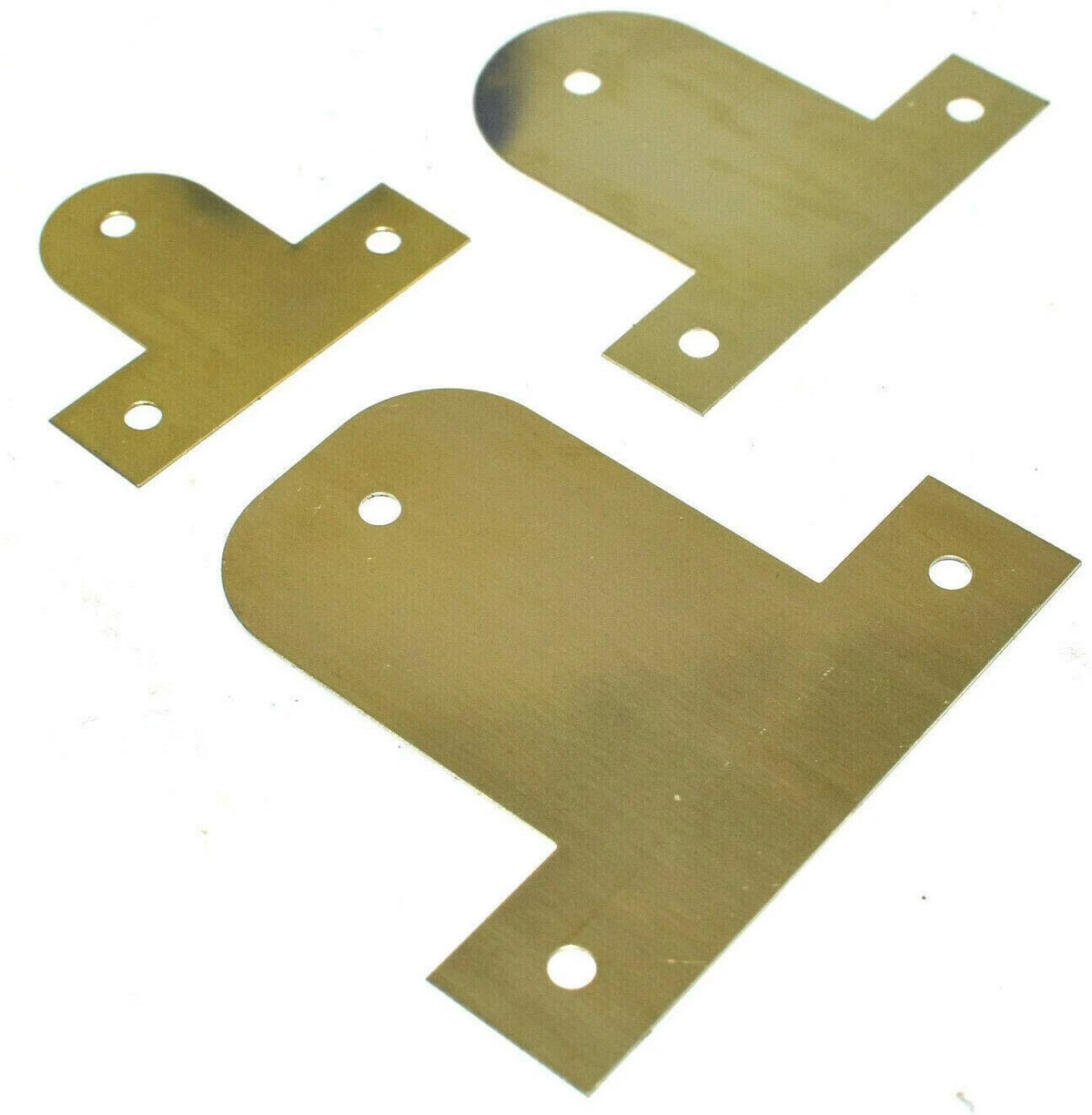 Bendable Fixing Plates 10, Brass 45mm D Shaped Plate - Framing DIY Photo Canvas – product image 1