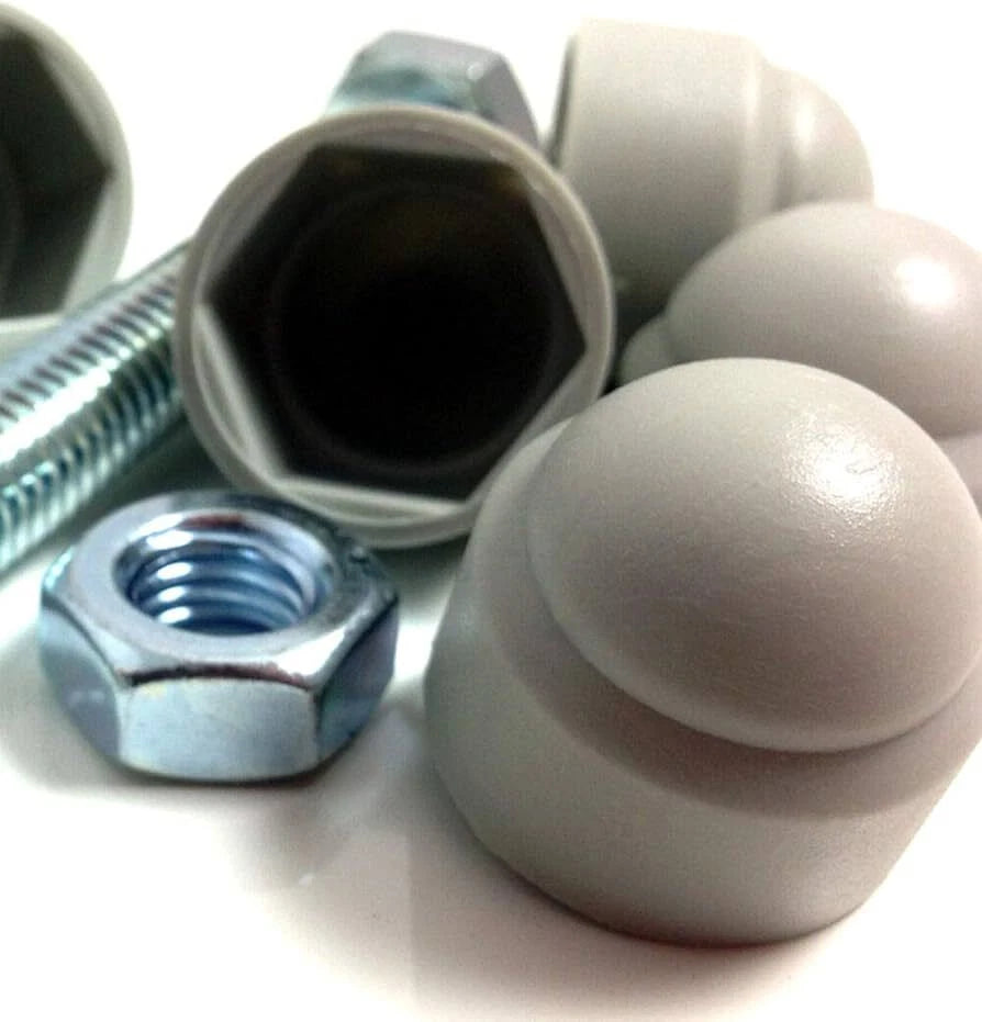 Dome Nut Cap Bolt M5 Grey Plastic Safety Cover Protection Caps Covers Hex – product image 2