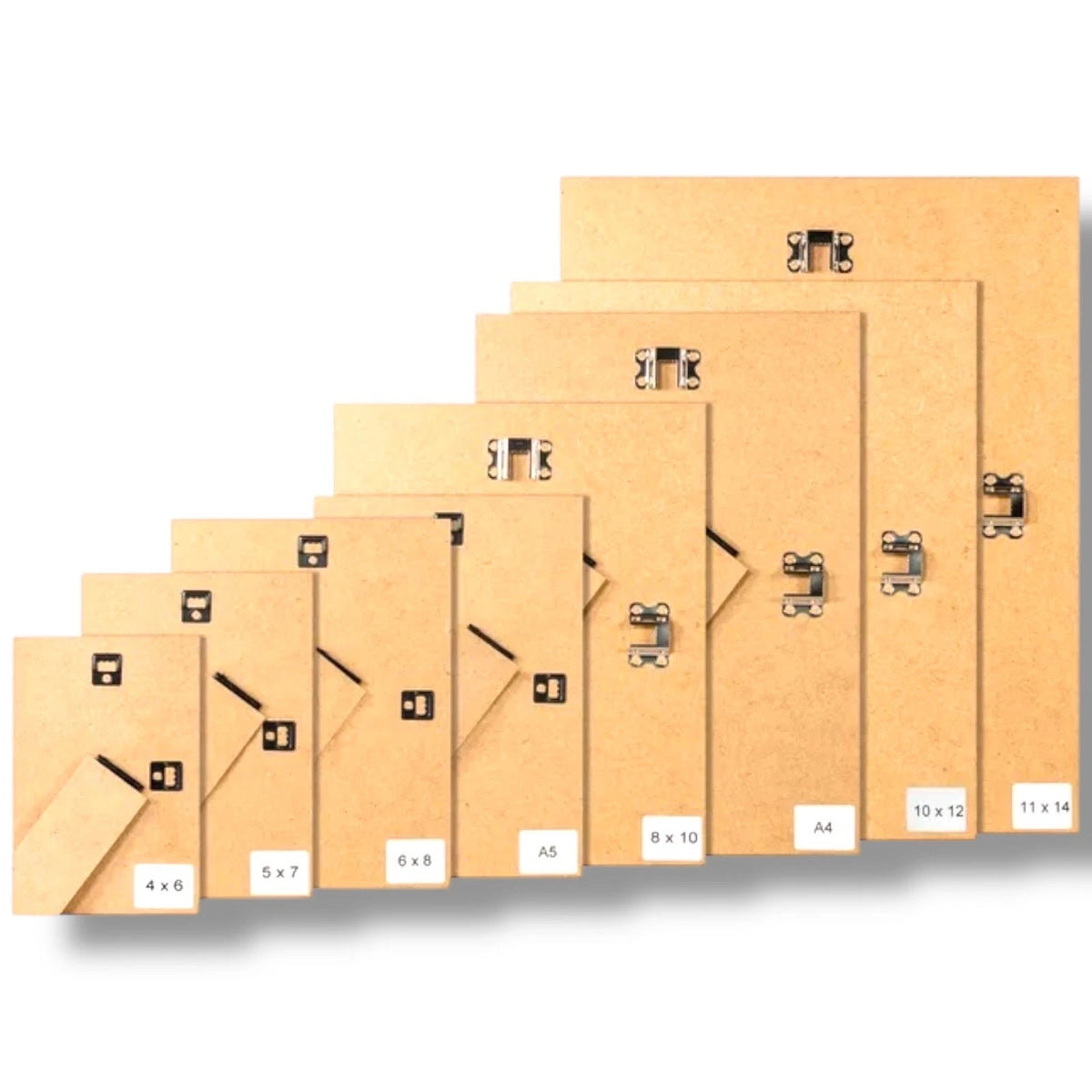 8 × 10in Adjustable-Leg Brown MDF Picture Frame Strut Backs – product image 1