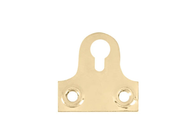 Brass-Plated Inverted Keyhole Mirror Plates – 38mm, Pack of 10 – product detail 3