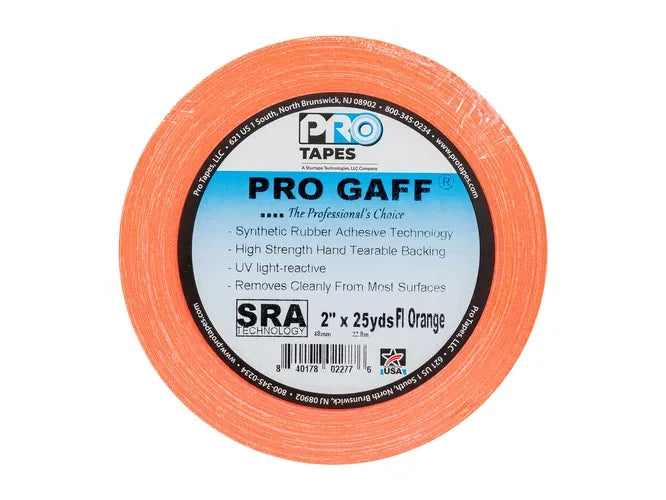 Pro Gaff Cloth Tape Orange White Self Adhesive 48mm × 23m Picture Framing – product image 2
