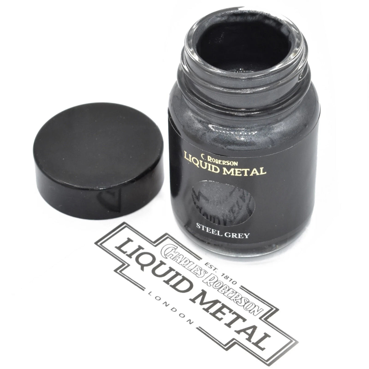 C. Roberson Steel Grey Liquid Metal Paint – 30ml