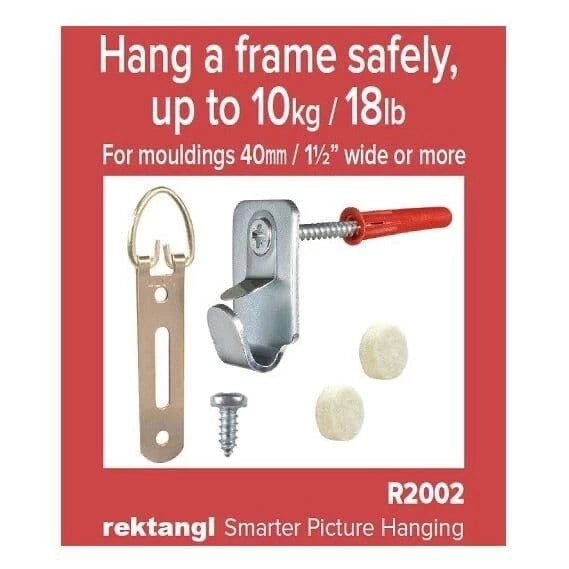 Safety Hook Hanging Pack - 10kg Pictures Hang frame photo Screws Hooks spacer – product image 1