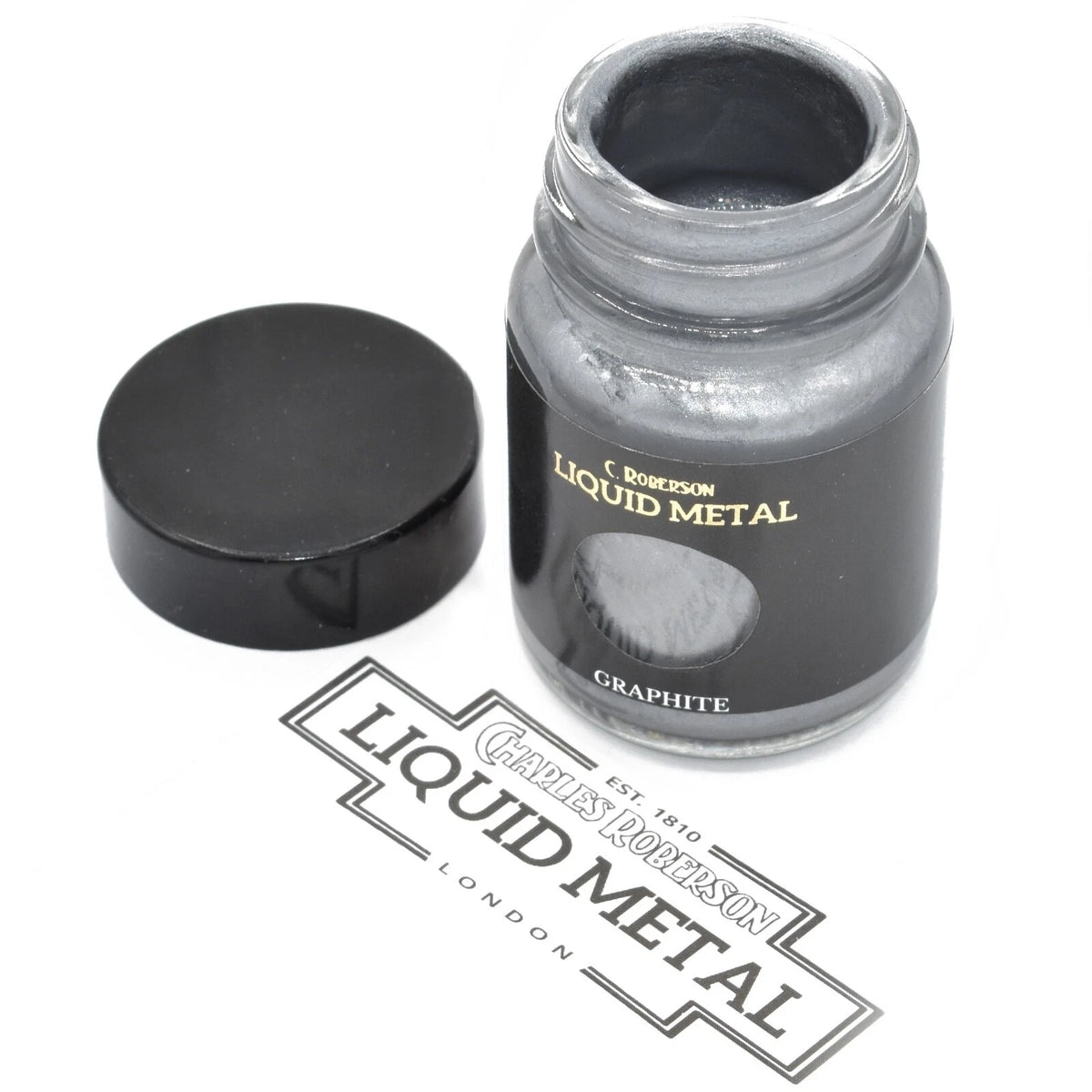C. Roberson Graphite Grey Liquid Metal Paint – 30ml