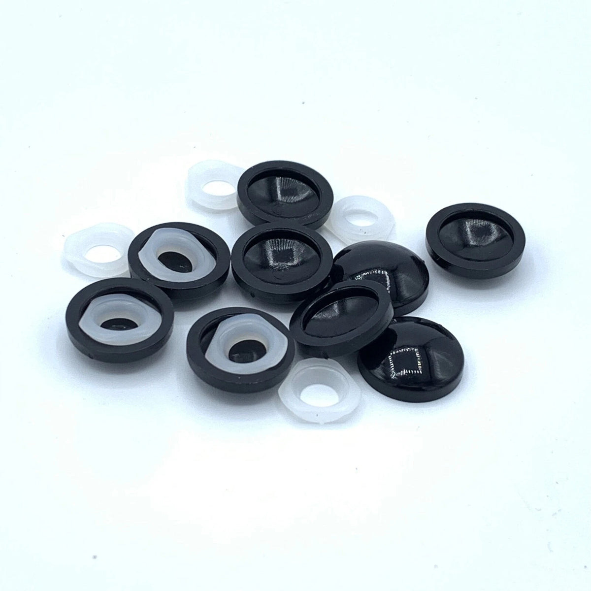 Black Cap Screw Cover 2 Piece Dome Plastic Washer Decorative Furniture Bathroom – product image 3