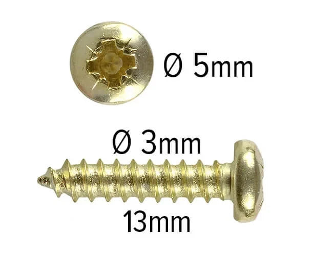 Wood Screws No.4 × 13mm / 1/2" - Pan Pozi Brass Picture Framing Photo DIY – product image 2