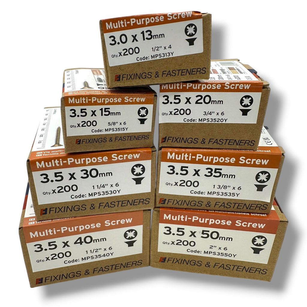 ForgeFix Yellow Zinc Wood Screw Assortment – 1,400 Pieces – assorted screw boxes