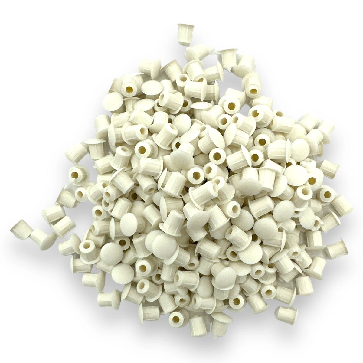Off White 5mm Holefix push-fit drill hole cover caps
