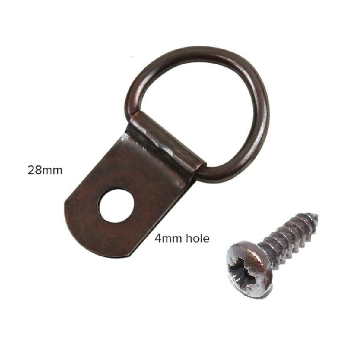Antique Bronze D-Ring Picture Frame Hangers