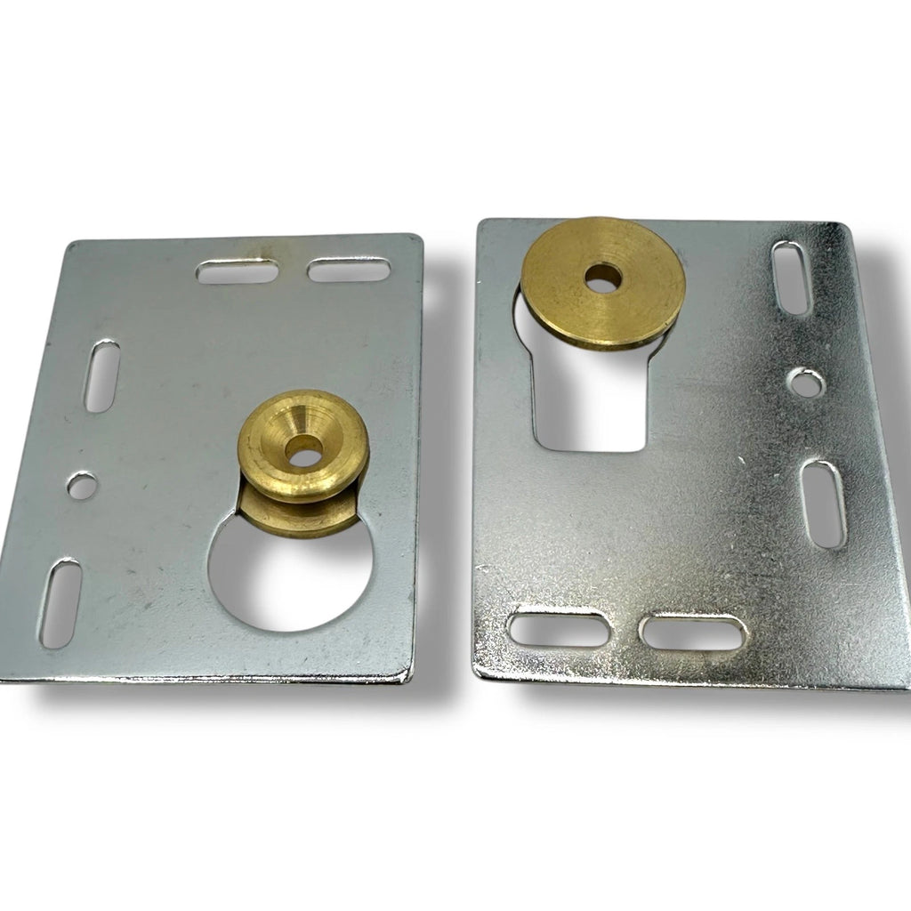 Picture hanging Hanger Frame Nickel Keyhole Plates FLAT + Wall Bezels × 2 Framing – product image 1