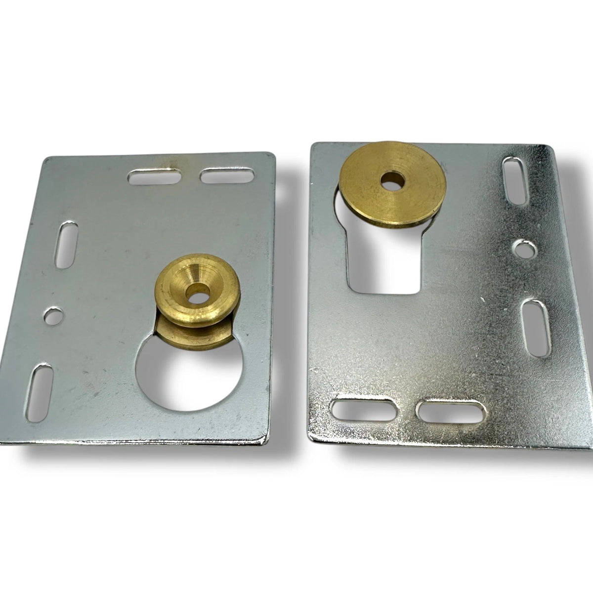 Picture hanging Hanger Frame Nickel Keyhole Plates FLAT + Wall Bezels × 2 Framing – product image 1