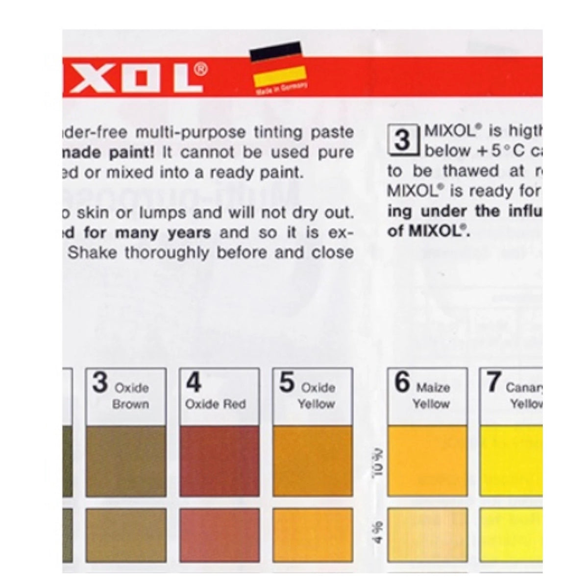Mixol Universal Tinting Paste Colour Chart – product image 5