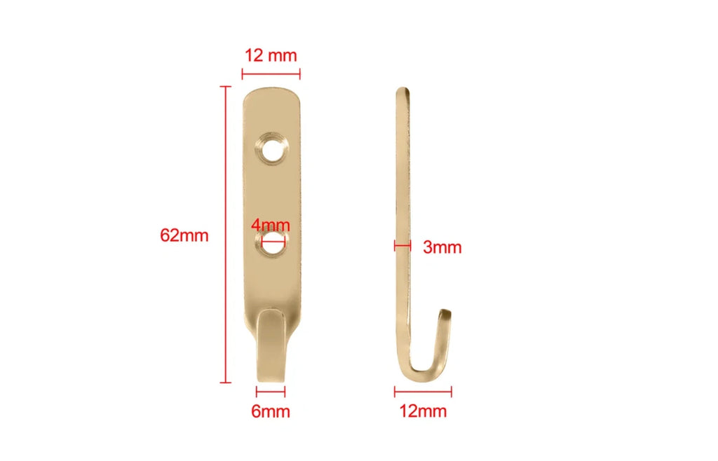 Heavy-Duty Hollow-Wall Picture & Mirror Hanging Kit – Brass Hook – product image 6