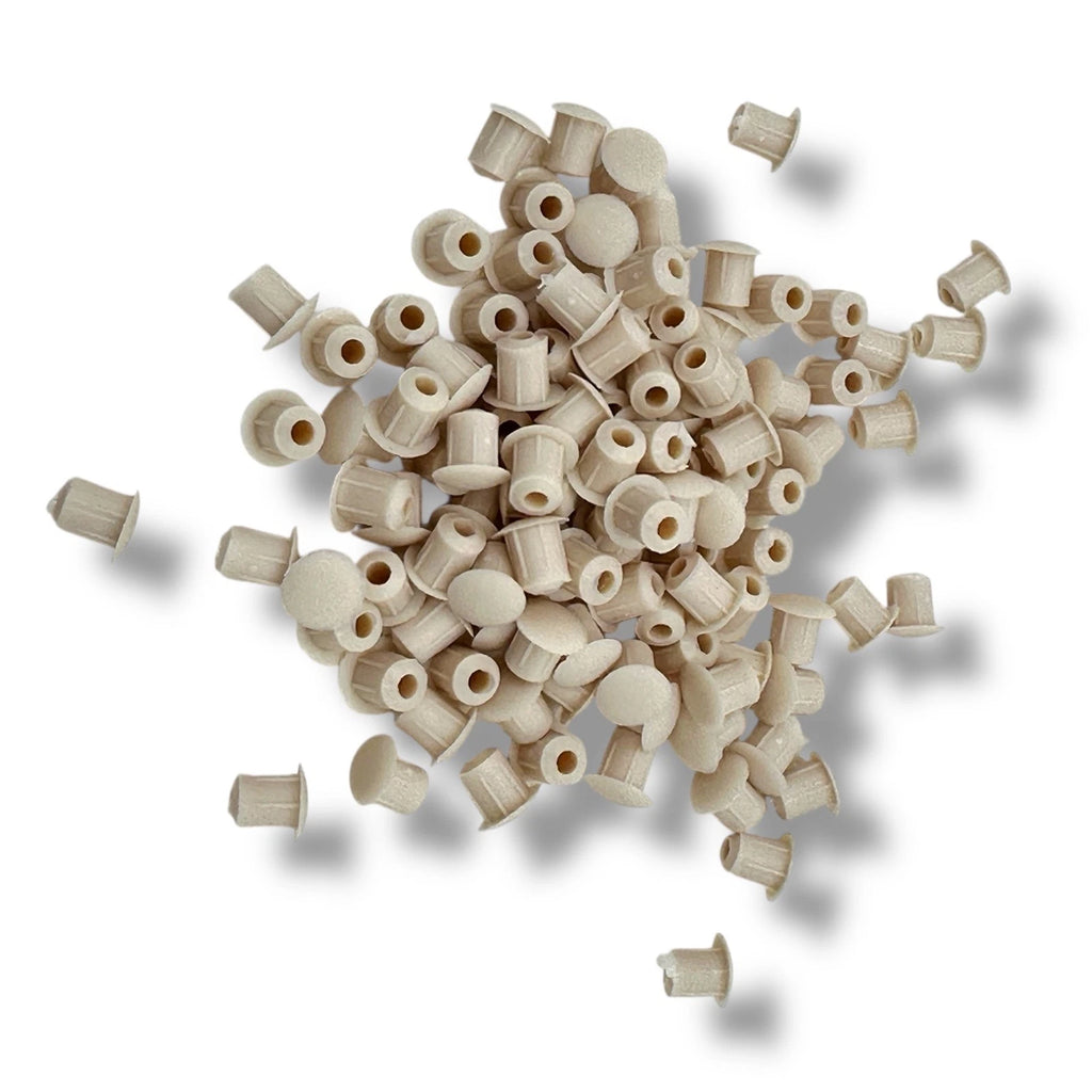 Almond White 5mm Holefix push-fit drill hole cover caps